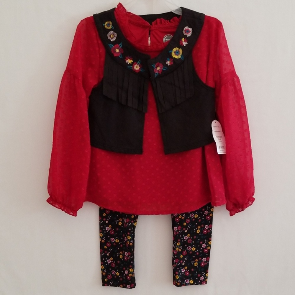 Wonder Nation Girls Multicolor 3-Piece Set